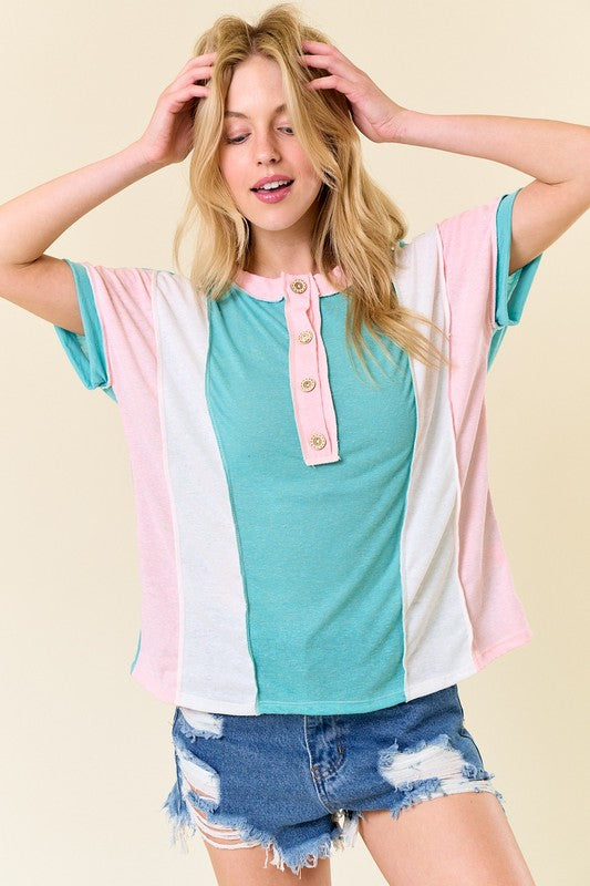 Playful pastel top