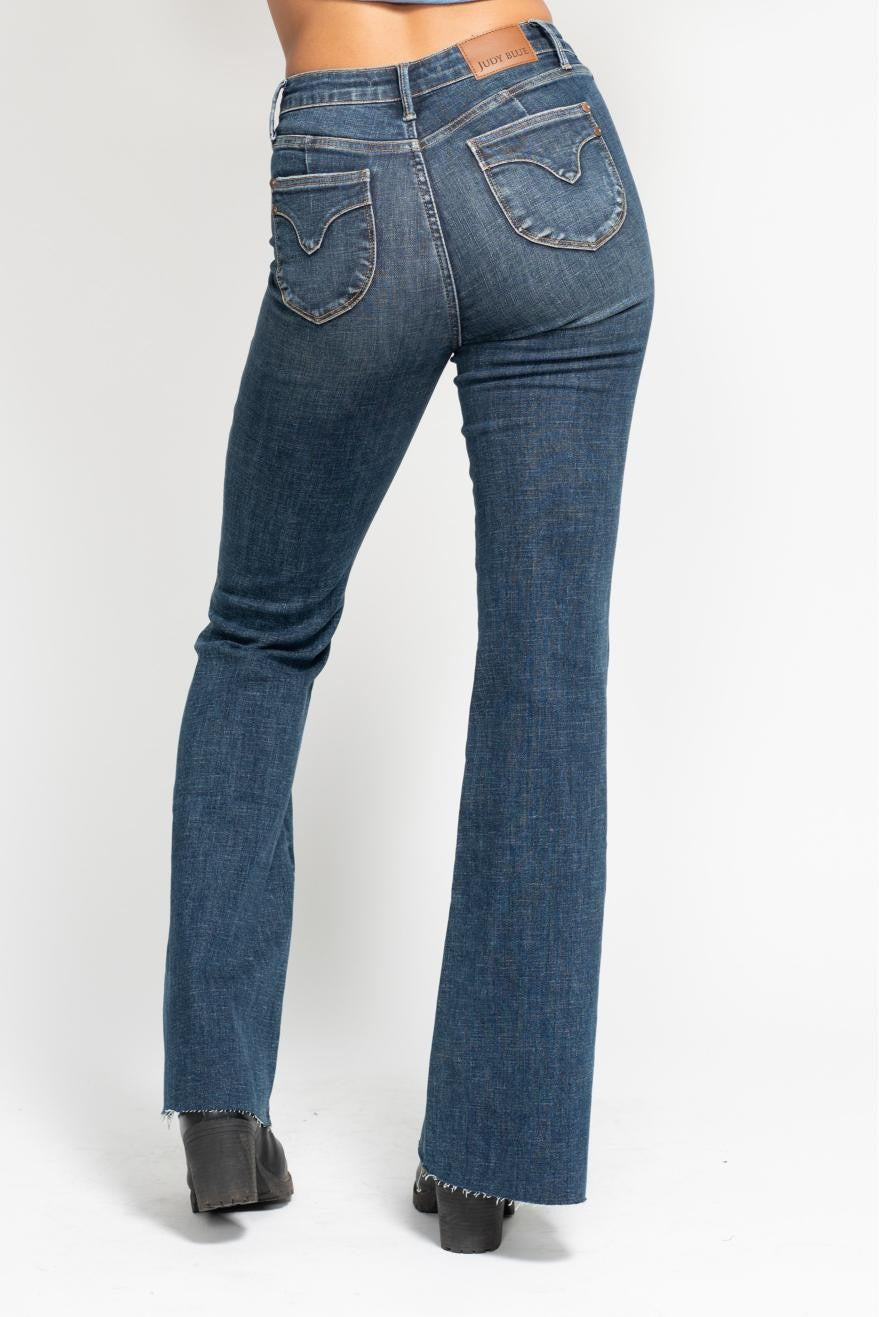 HW Tummy Control Shield Back Pockets Flare Judy Blue