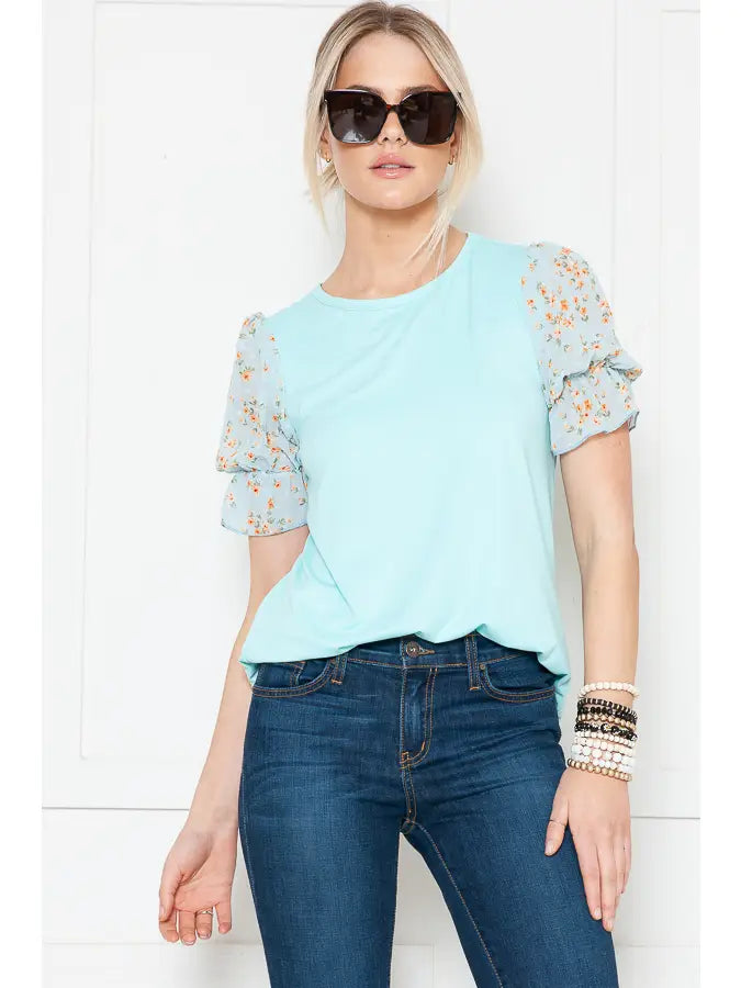 Frannie Floral Bubble Short Sleeves