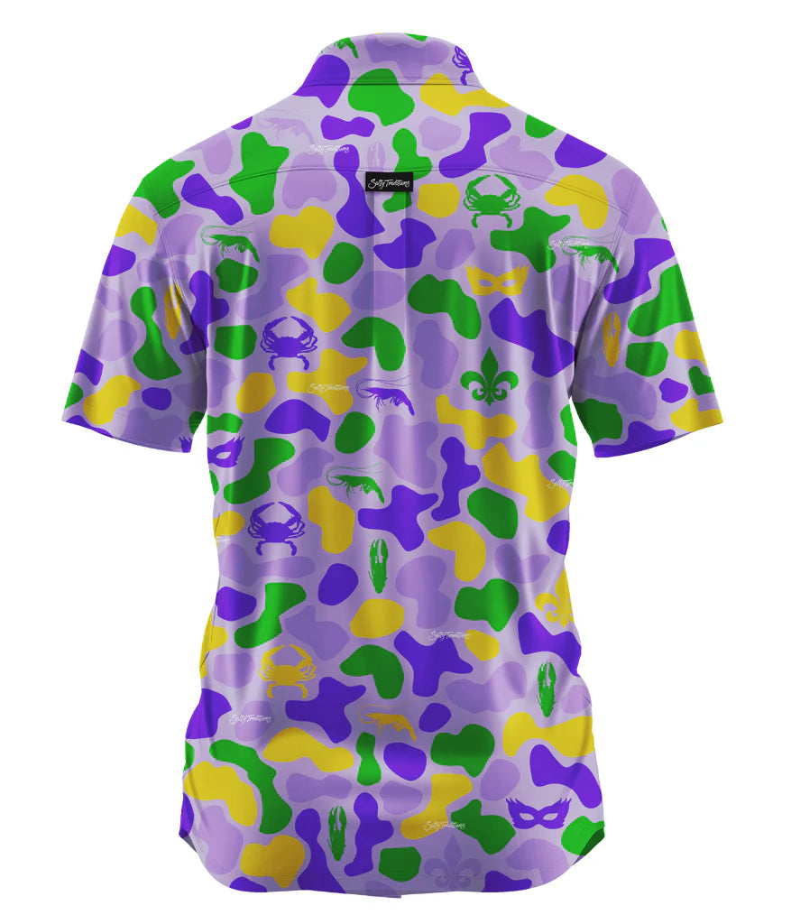 Mardi Gras Dock Side Camo Shirt