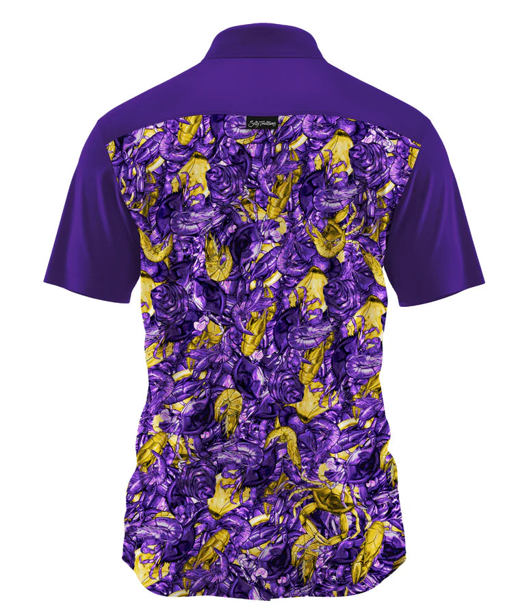 Purple and Gold Seafood Shirt