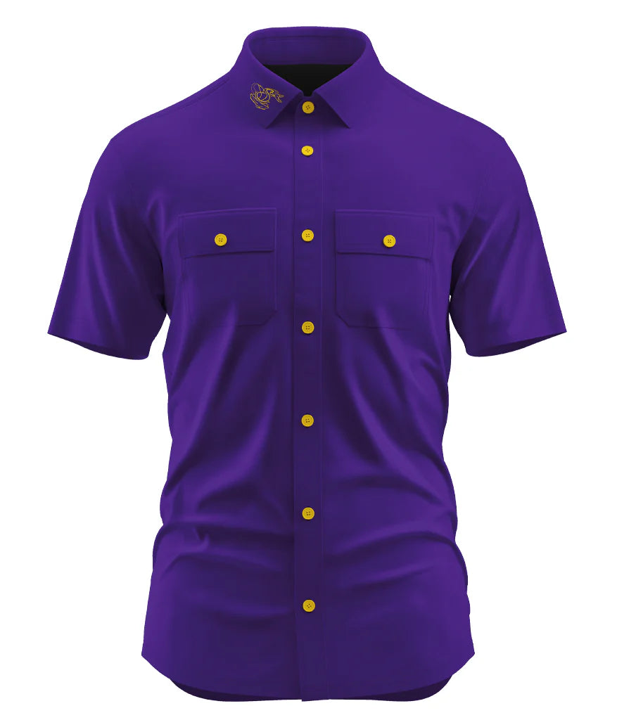 Purple and Gold Seafood Shirt