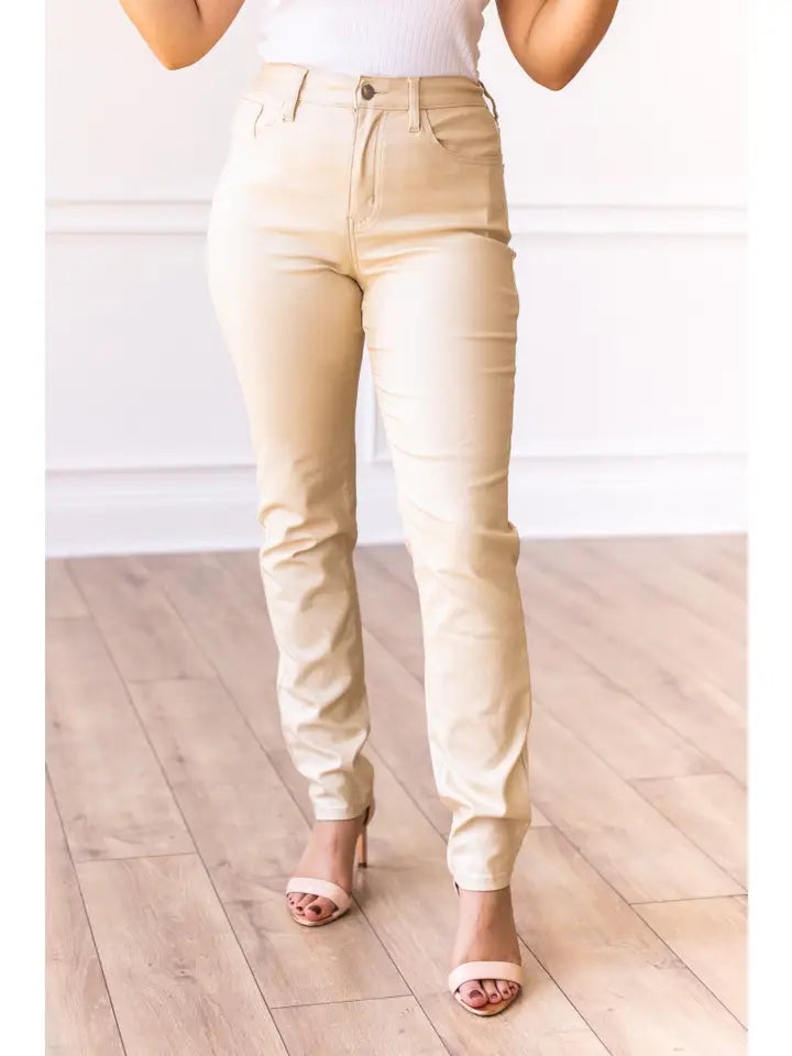 Metallic Gold Skinny Jeans
