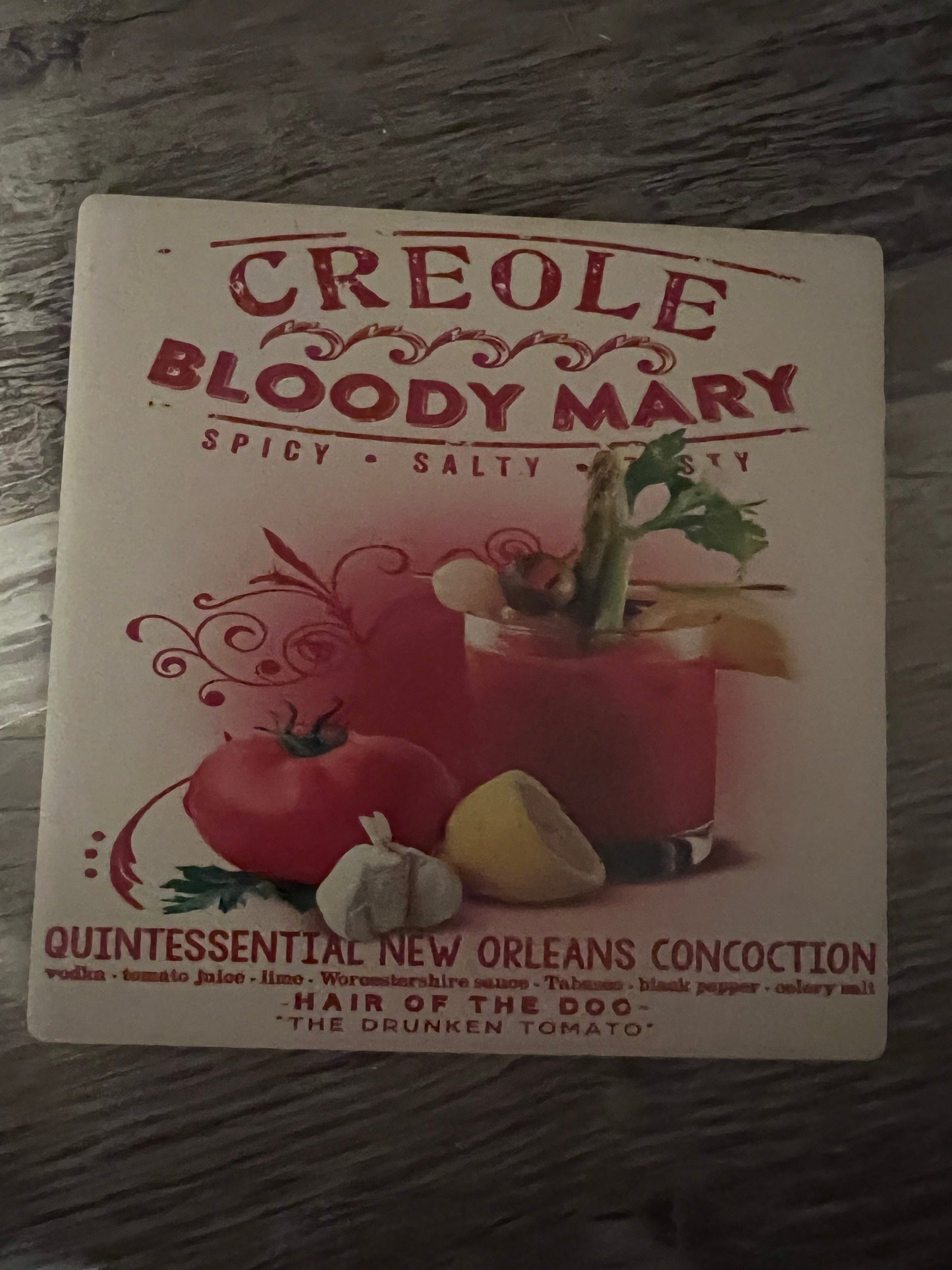 Creole Bloody Mary Coasters