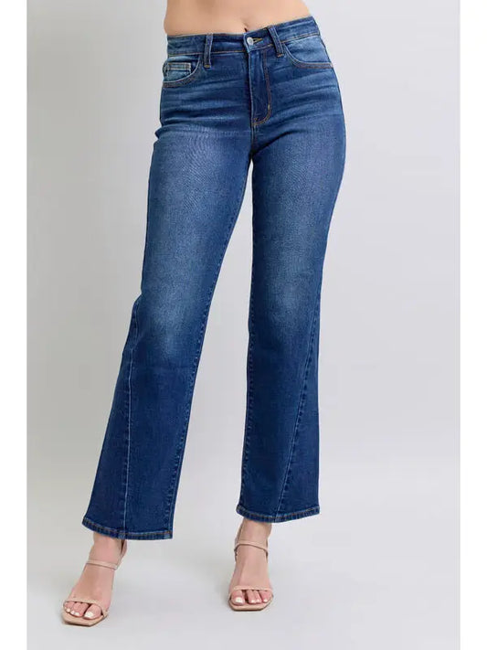 Judy Blue  Mr. Side Seam High Rise Detail Straight