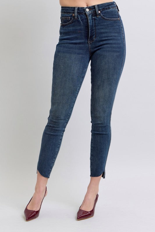 HW Tummy Control Step Hem Skinny Judy Blue