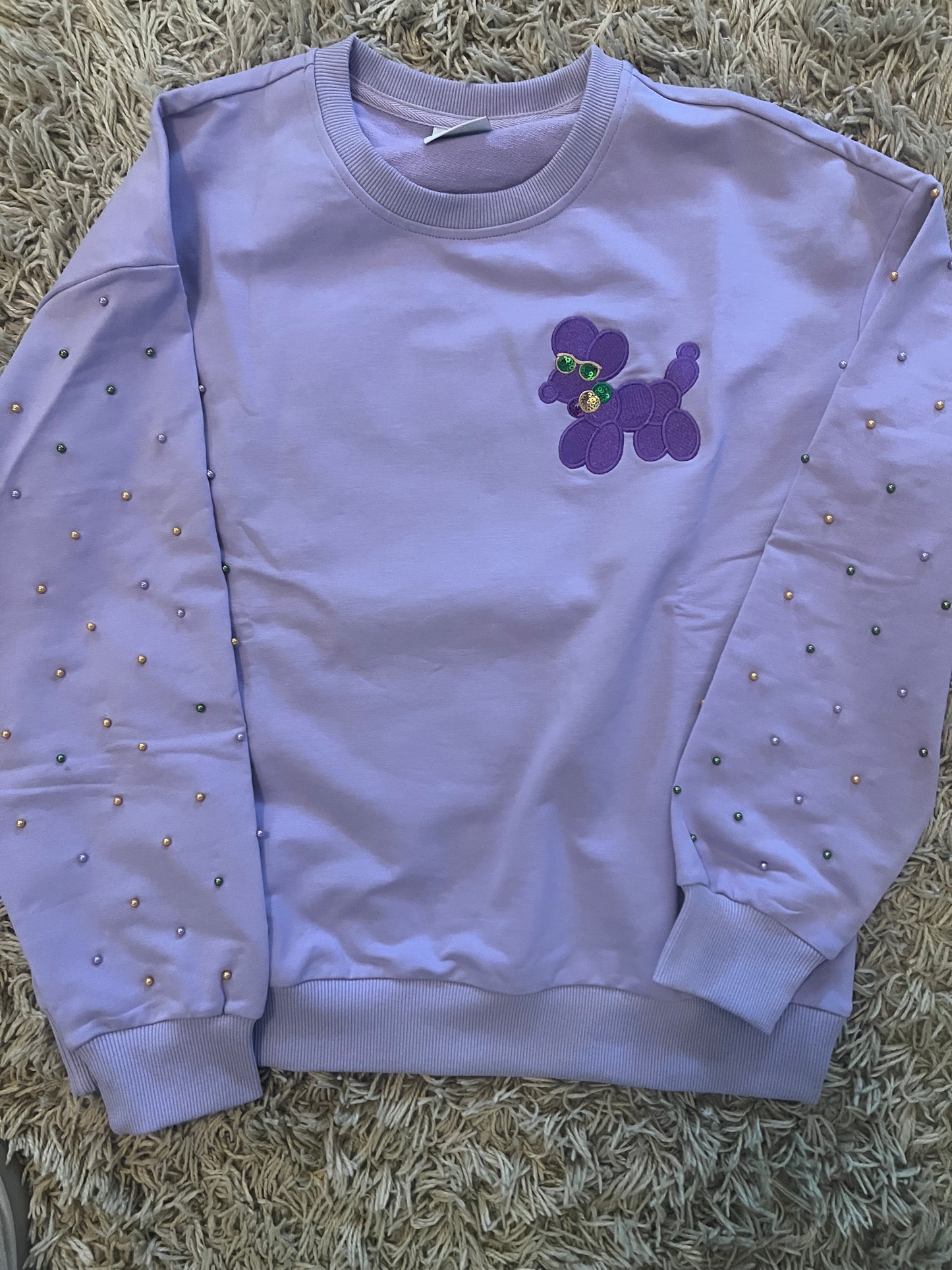 MARDI GRAS SEQUIN GEAUX CUP SWEATSHIRT