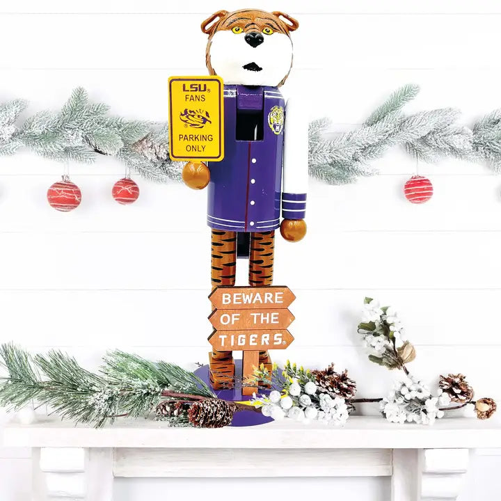 12" LSU Beware of the Tigers Nutcracker