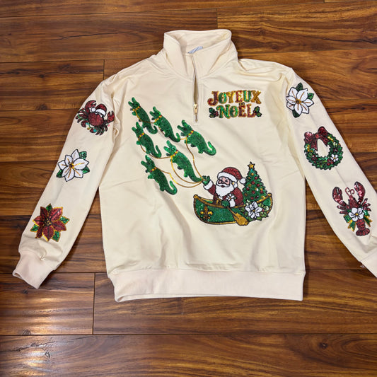 Cajun Christmas Sequin Pullover