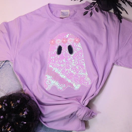 Groovy Ghost Sequin T-Shirt