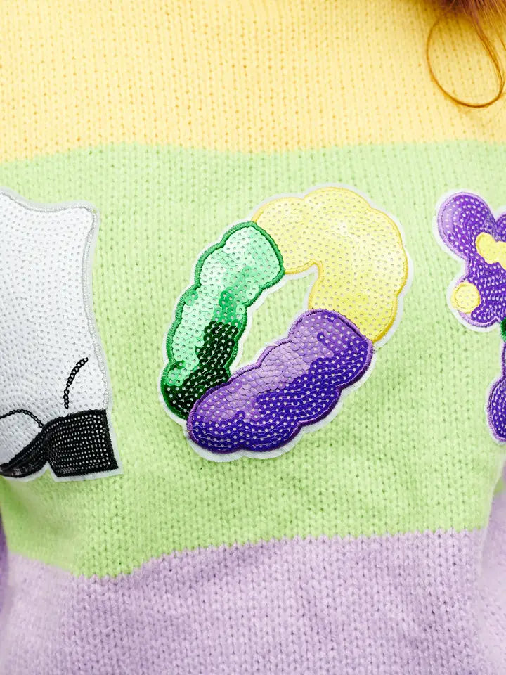 Mardi Gras Icon Sweater Vest