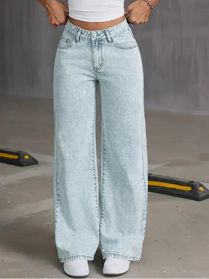 Bow Wide Leg Jeans