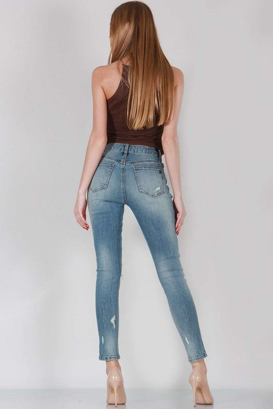 Danni Destressed Skinny Jeans