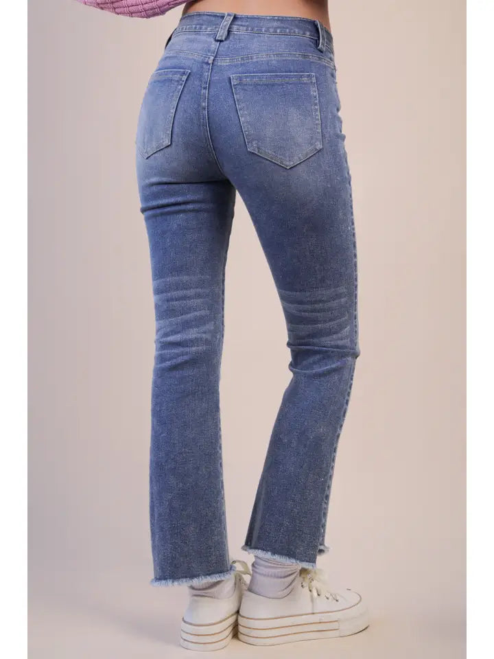 VERY J Denim Bootcut Pants
