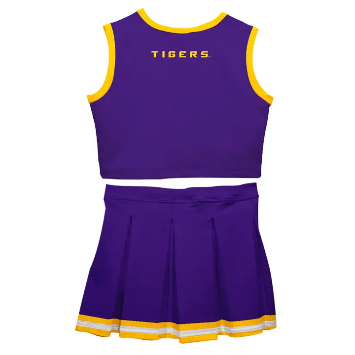 LSU Tigers Game Day Purple Sleeveless Cheerleader Set