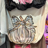 Camo Bow Painted Pumpkin