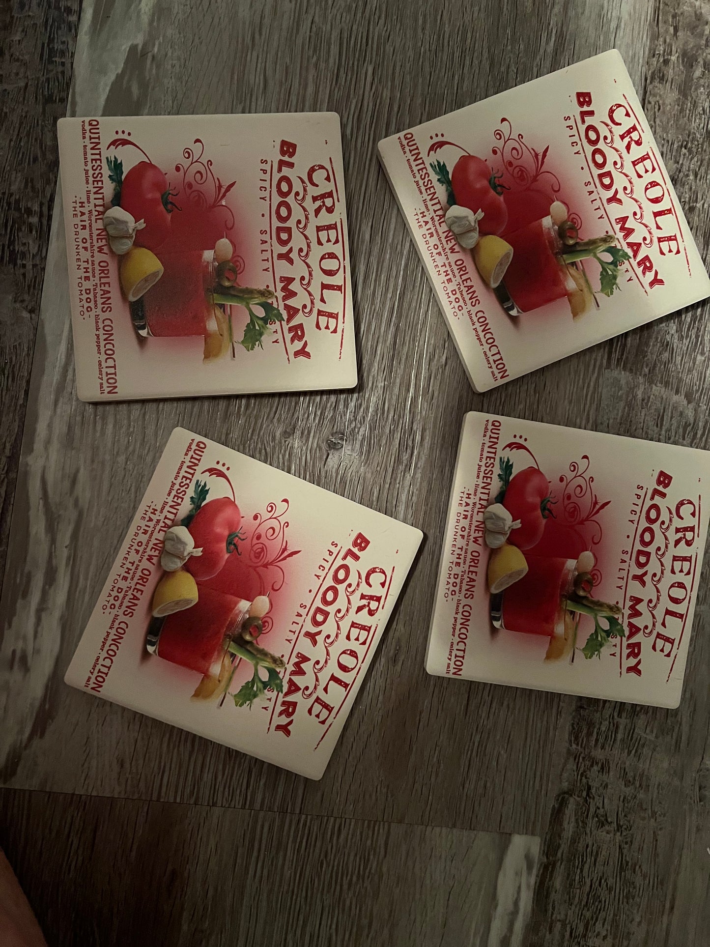 Creole Bloody Mary Coasters
