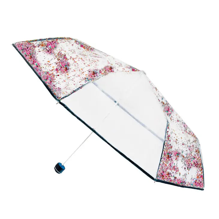 Celeste Confetti Clear Fashion Umbrella